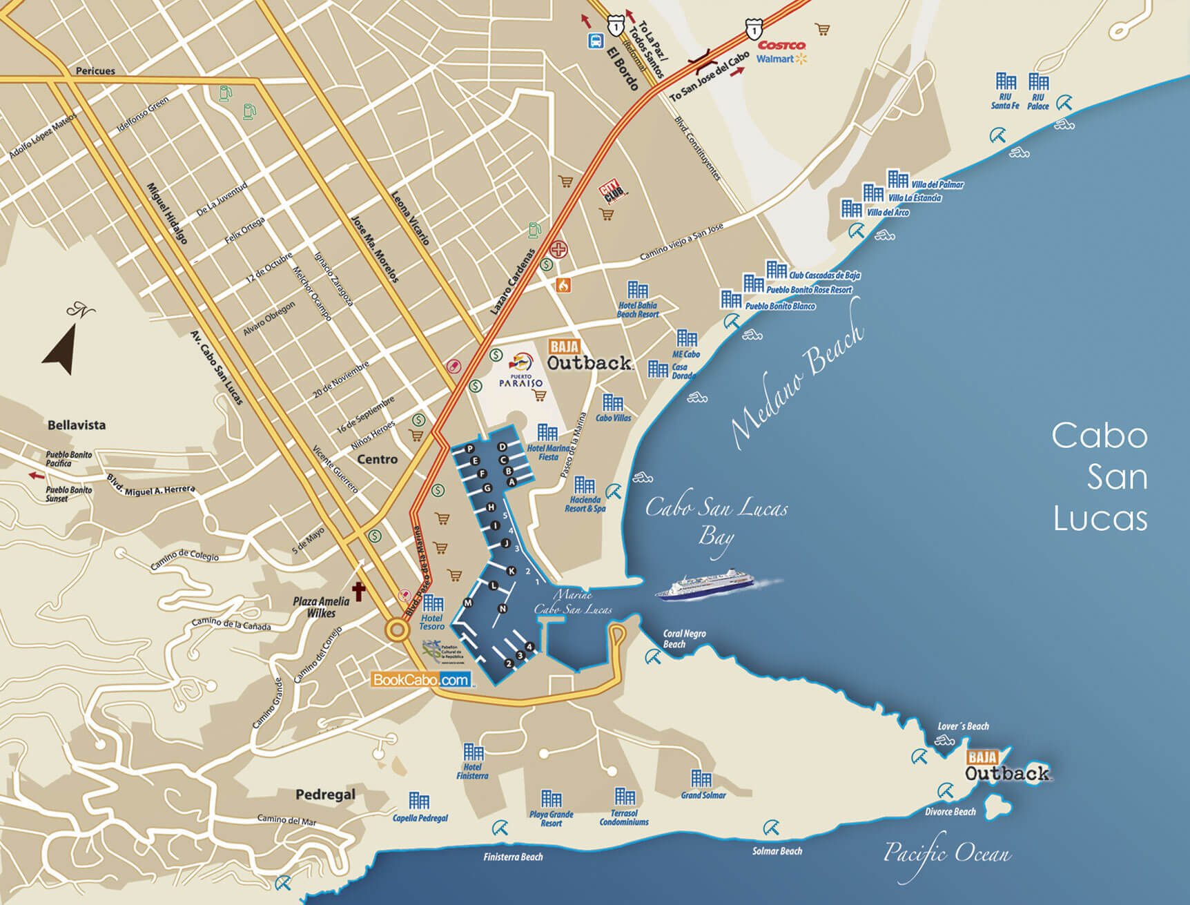 Map of Cabo San Lucas